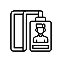 id card line icon. vector icon for your website, mobile, presentation, and logo design.