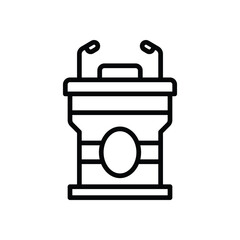 podium line icon. vector icon for your website, mobile, presentation, and logo design.