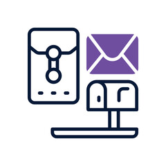 envelope dual tone icon. vector icon for your website, mobile, presentation, and logo design.