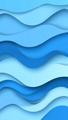 Fototapeta premium Abstract Background With 3D Wavy Texture. Blue Gradient, For Design, Banner, Presentation. Vector.