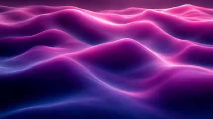 Obraz premium Abstract Purple and Blue Wave Landscape