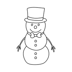 Cute Winter Clipart: Winter Vector Clipart: Outline Winter Doodles