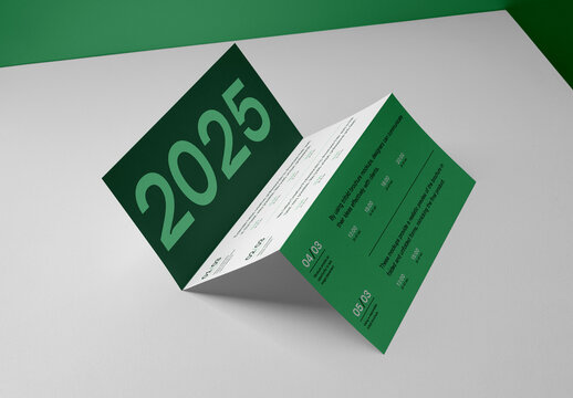 Laying Z Fold Mockup