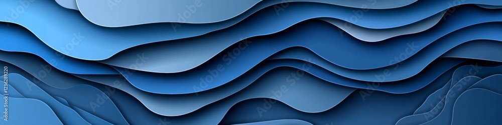 Poster abstract flowing blue shapes background. dynamic curved lines and geometric pattern for design