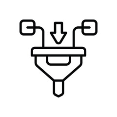 funnel line icon. vector icon for your website, mobile, presentation, and logo design.