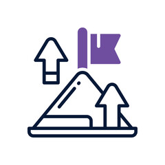 goal dual tone icon. vector icon for your website, mobile, presentation, and logo design.