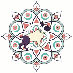 Mandala Style French Bulldog vector art