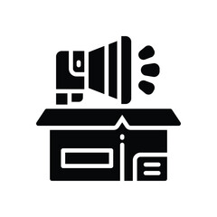 product announcement  solid icon. vector icon for your website, mobile, presentation, and logo design.