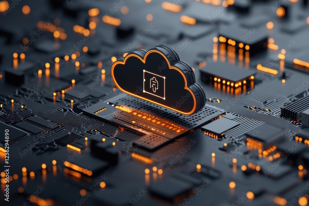 Aufkleber innovative smart cloud technology ecosystem powering digital transformation for businesses and enter