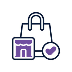 purchase dual tone icon. vector icon for your website, mobile, presentation, and logo design.