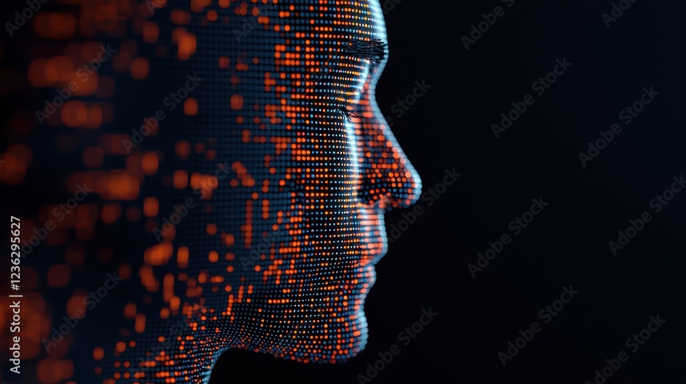 Poster futuristic digital transformation powering innovation growth and progress technological intelligence