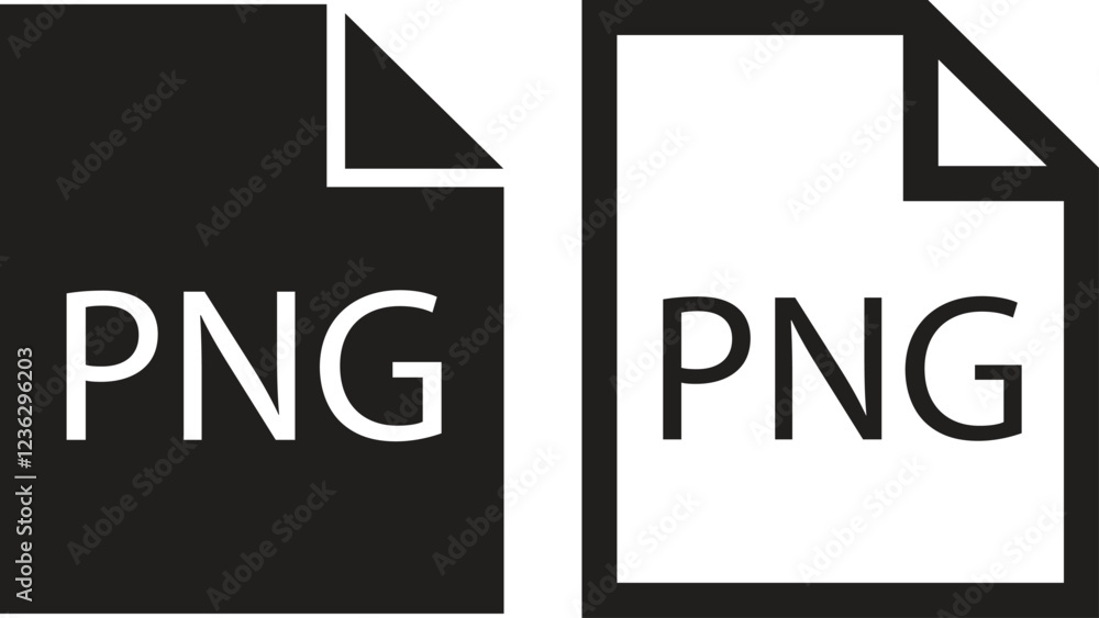 Poster file icons set. format of document on computer flat and line symbols. png file signs. audio extensio