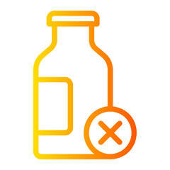 no alcohol gradient icon