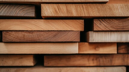 A stack of wood with a variety of colors and textures