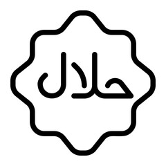halal line icon