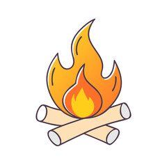 campfire icon, campfire vector illustration-simple illustration of campfire, perfect for campfire logos and icons