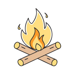 campfire icon, campfire vector illustration-simple illustration of campfire, perfect for campfire logos and icons
