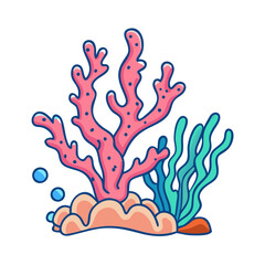 coral reef icon, coral reef vector illustration-simple illustration of coral reef, perfect for coral reef logos and icons