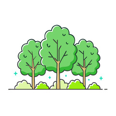 Fototapeta premium forest icon, forest vector illustration-simple illustration of forest, perfect for forest logos and icons