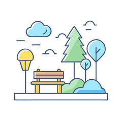 Naklejka premium park icon icon, park icon vector illustration-simple illustration of park icon, perfect for park icon logos and icons