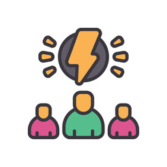 collaboration filled color icon. vector icon for your website, mobile, presentation, and logo design.
