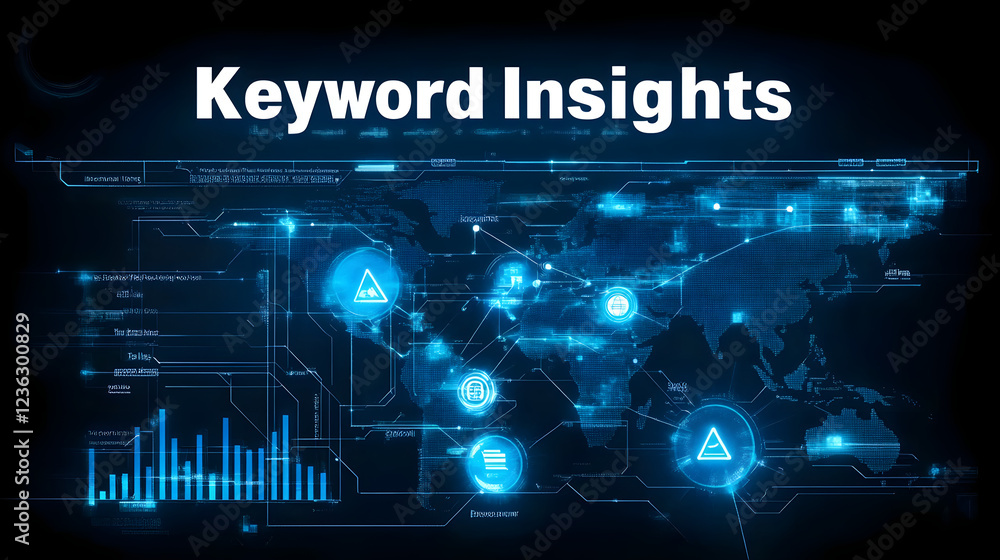 Poster exploring data insights in technology global network digital graphics cyber environment aerial view 