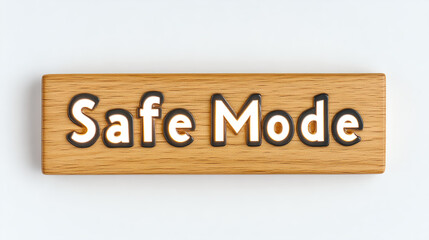 Fototapeta premium Safe mode activation in digital devices tech support informative guide online detailed overview