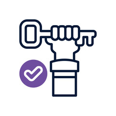 key person dual tone icon. vector icon for your website, mobile, presentation, and logo design.