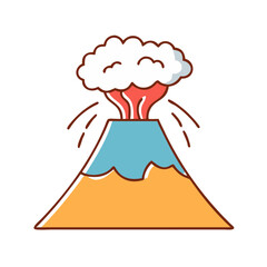 volcano icon, volcano vector illustration-simple illustration of volcano, perfect for volcano logos and icons