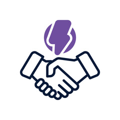handshake dual tone icon. vector icon for your website, mobile, presentation, and logo design.