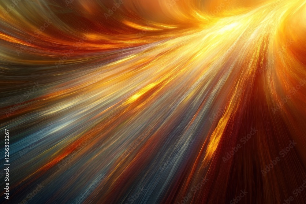 Aufkleber vibrant rays of light emanating through colorful swirls in an abstract design
