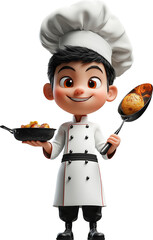 chef holding a pan