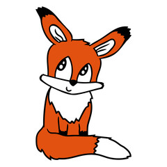 Red Fox Forest Animal Cunning Smart Cute Wild Dog Design Lover Art Vector Illustration Card T-Shirt Poster Sticker Graphic Print Decorative Drawing Isolated Logo Decoration Symbol Creative Cool Style
