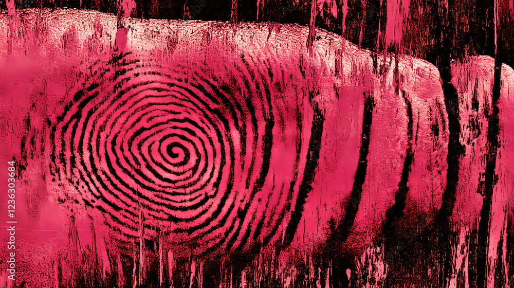 Aufkleber vibrant spiral patterns abstract art digital design textured background close-up visual exploration