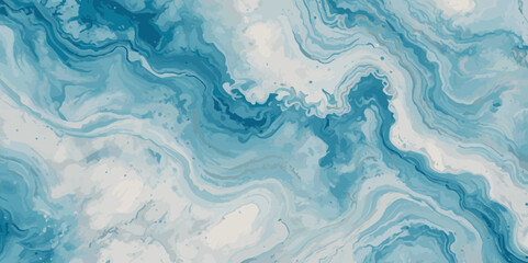Abstract watercolor soft blue print sea water ocean background. Soft blue sea watercolor liquid fluid texture background.