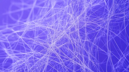 Abstract white lines over purple background for science, tech, or conceptual use