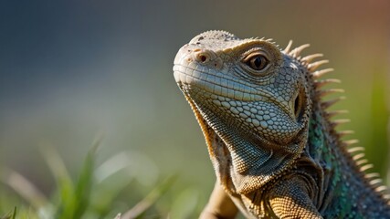 Close-up of Iguana,Reptile Portrait,Detailed Texture