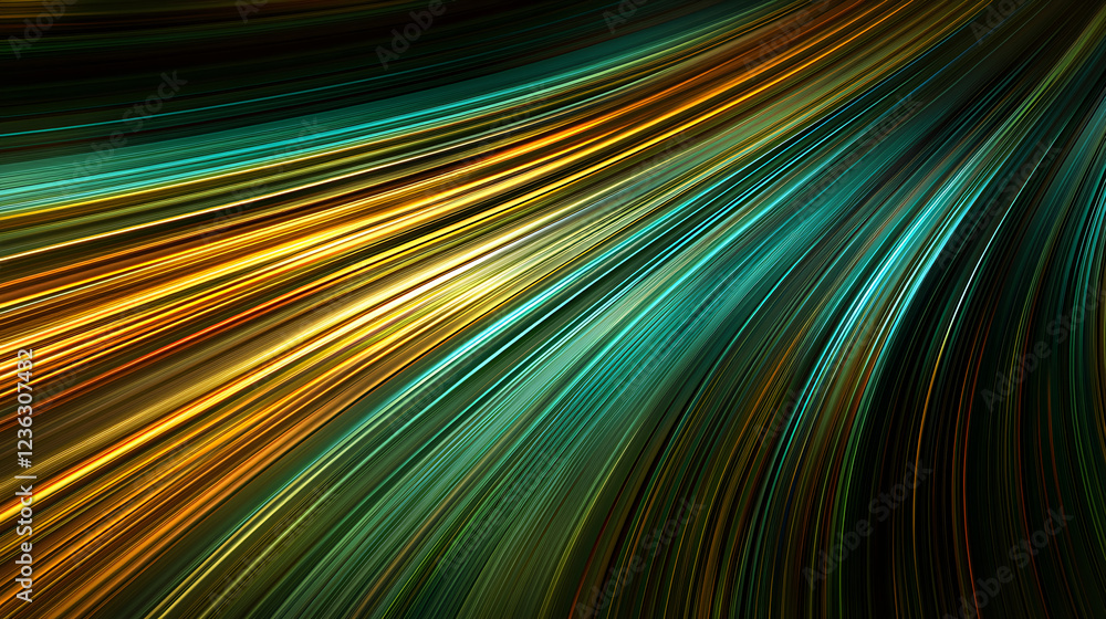 Aufkleber dynamic light trails abstract art graphic design colorful background perspective view motion concept