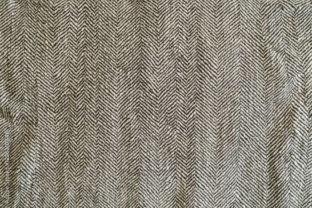 Aufkleber elegant light gray herringbone fabric texture with sharp geometric pattern for modern design