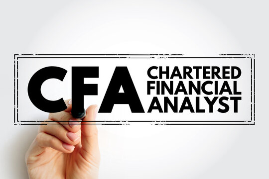 CFA Chartered Financial Analyst - program is a postgraduate professional certification, acronym text stamp
