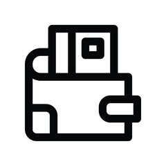 billfold wallet line icon. vector icon for your website, mobile, presentation, and logo design.