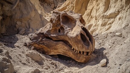 Desert Dinosaur Skull Excavation