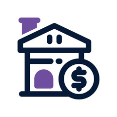 mortgage dual tone icon. vector icon for your website, mobile, presentation, and logo design.