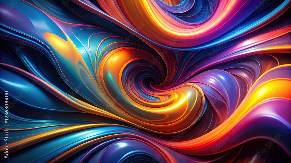 Aufkleber abstract swirling tapestry of vibrant colors, creating a dynamic and hypnotic visual experience