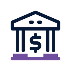 banking dual tone icon. vector icon for your website, mobile, presentation, and logo design.