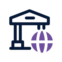 global banking dual tone icon. vector icon for your website, mobile, presentation, and logo design.