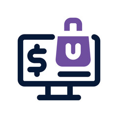ecommerce dual tone icon. vector icon for your website, mobile, presentation, and logo design.
