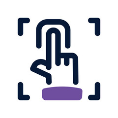 fingerprint scanner dual tone icon. vector icon for your website, mobile, presentation, and logo design.