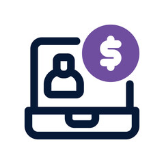 financial advisor dual tone icon. vector icon for your website, mobile, presentation, and logo design.