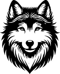 wolf head vector